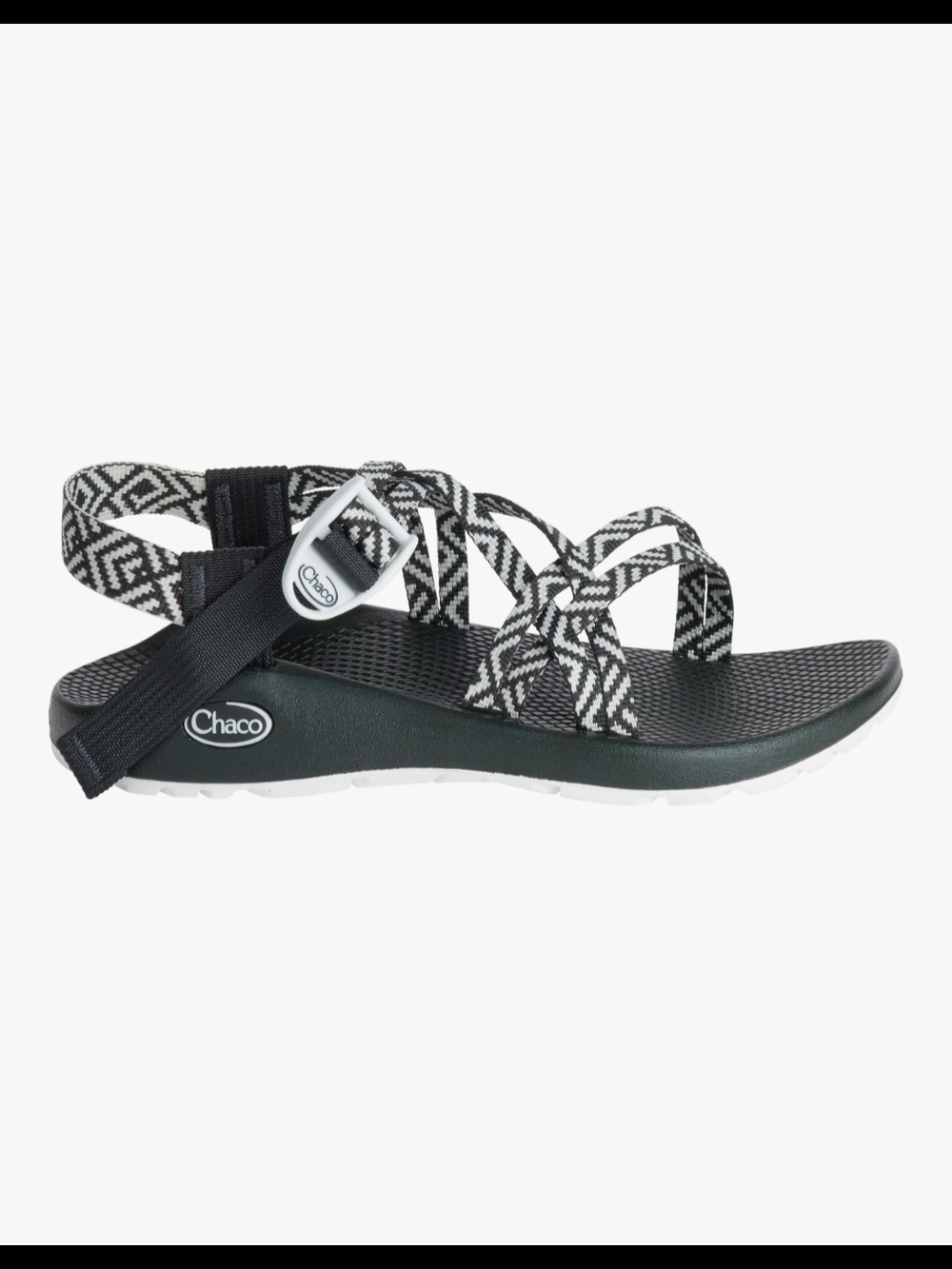 Chaco Black & White Patterned Strap Sport Sandal